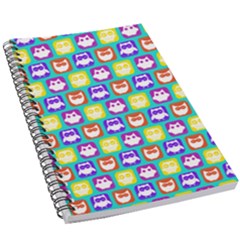 Colorful Whimsical Owl Pattern 5 5  X 8 5  Notebook by GardenOfOphir