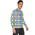 Colorful Whimsical Owl Pattern Men s Fleece Sweatshirt View3