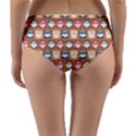 Colorful Whimsical Owl Pattern Reversible Mid-Waist Bikini Bottoms View2