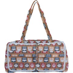 Colorful Whimsical Owl Pattern Multi Function Bag by GardenOfOphir