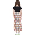 Colorful Whimsical Owl Pattern Kids  Flared Maxi Skirt View2