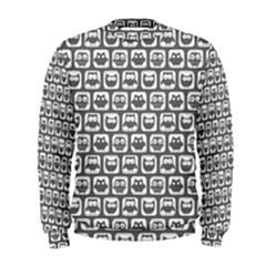 Gray And White Owl Pattern Men s Sweatshirt by GardenOfOphir