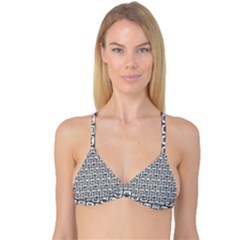 Gray And White Owl Pattern Reversible Tri Bikini Top by GardenOfOphir