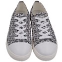 Gray And White Owl Pattern Men s Low Top Canvas Sneakers View1