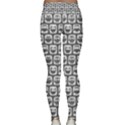 Gray And White Owl Pattern Lightweight Velour Classic Yoga Leggings View2