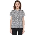 Gray And White Owl Pattern Short Sleeve Pocket Shirt View1