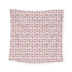 Light Pink And White Owl Pattern Square Tapestry (small) by GardenOfOphir