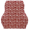 Red And White Owl Pattern Car Seat Velour Cushion  View1