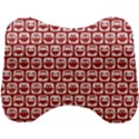 Red And White Owl Pattern Head Support Cushion View1