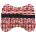 Red And White Owl Pattern Head Support Cushion View2