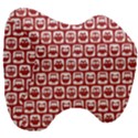 Red And White Owl Pattern Head Support Cushion View3