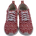 Red And White Owl Pattern Mens Athletic Shoes View1