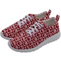 Red And White Owl Pattern Mens Athletic Shoes View2