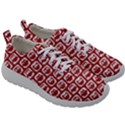 Red And White Owl Pattern Mens Athletic Shoes View3