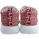 Red And White Owl Pattern Mens Athletic Shoes View4