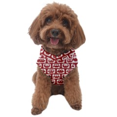 Red And White Owl Pattern Dog Sweater by GardenOfOphir