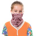 Red And White Owl Pattern Face Covering Bandana (Kids) View1