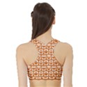 Orange And White Owl Pattern Sports Bra with Border View2