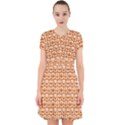 Orange And White Owl Pattern Adorable in Chiffon Dress View1