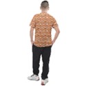 Orange And White Owl Pattern Men s Sport Top View2