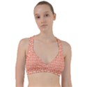 Coral And White Owl Pattern Sweetheart Sports Bra View1