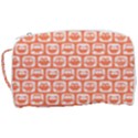 Coral And White Owl Pattern Toiletries Pouch View3