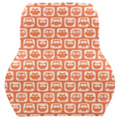 Coral And White Owl Pattern Car Seat Back Cushion  by GardenOfOphir