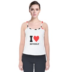 I Love Beverly Velvet Spaghetti Strap Top by ilovewhateva