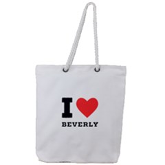 I Love Beverly Full Print Rope Handle Tote (large) by ilovewhateva