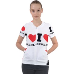 I Love Beverly Short Sleeve Zip Up Jacket by ilovewhateva