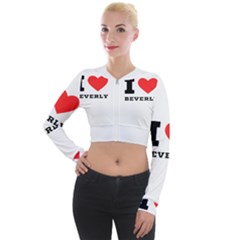 I Love Beverly Long Sleeve Cropped Velvet Jacket by ilovewhateva