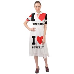 I Love Beverly Keyhole Neckline Chiffon Dress by ilovewhateva