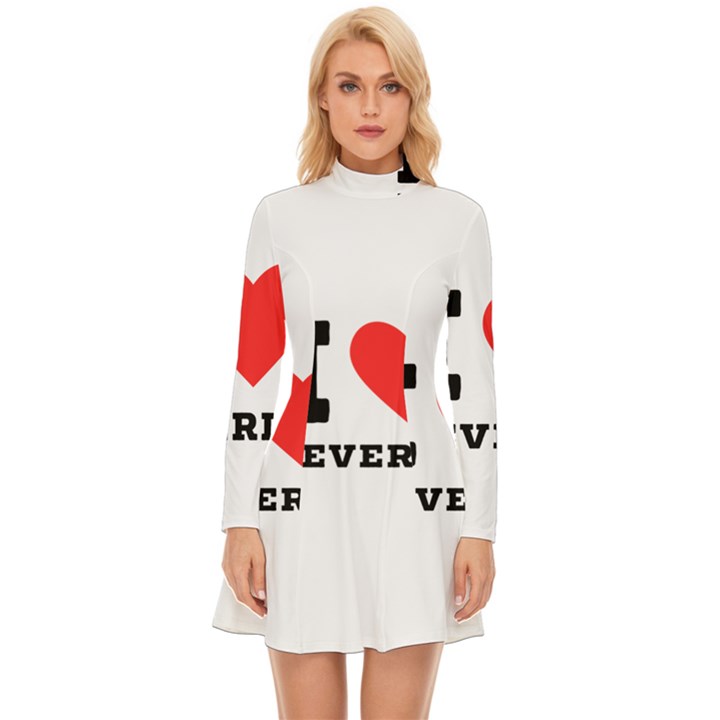 I love beverly Long Sleeve Velour Longline Dress