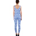 Blue And White Owl Pattern One Piece Catsuit View2