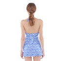 Blue And White Owl Pattern Halter Dress Swimsuit  View2