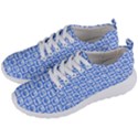 Blue And White Owl Pattern Men s Lightweight Sports Shoes View2