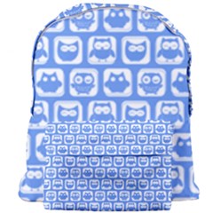 Blue And White Owl Pattern Giant Full Print Backpack by GardenOfOphir