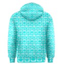 Aqua Turquoise And White Owl Pattern Men s Core Hoodie View2