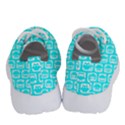 Aqua Turquoise And White Owl Pattern Running Shoes View4