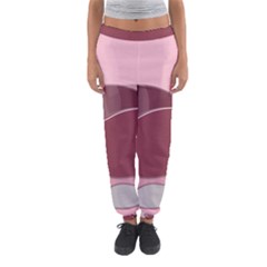 Hills Water Lake Sun Sunrise Lines Drawing Boho Women s Jogger Sweatpants by Ravend