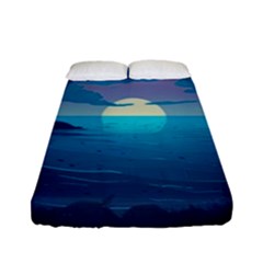 Ai Generated Ocean Sea Water Anime Nautical Fitted Sheet (full/ Double Size) by Ravend