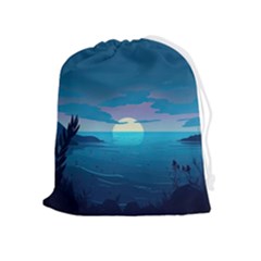 Ai Generated Ocean Sea Water Anime Nautical Drawstring Pouch (xl) by Ravend