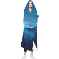 Ai Generated Ocean Sea Water Anime Nautical Wearable Blanket by Ravend