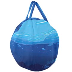 Ai Generated Ocean Sea Fish Underwater Water Giant Round Zipper Tote