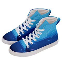 Ai Generated Ocean Sea Fish Underwater Water Men s Hi-top Skate Sneakers by Ravend