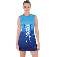 Ai Generated Ocean Sea Fish Underwater Water Lace Up Front Bodycon Dress by Ravend