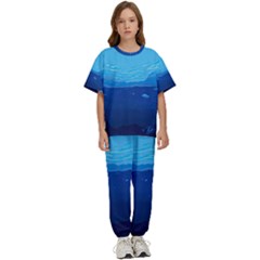 Ai Generated Ocean Sea Fish Underwater Water Kids  Tee And Pants Sports Set by Ravend