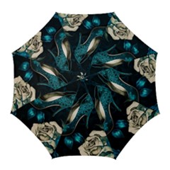 Glass Slipper Blues Fairytale Golf Umbrellas by Ravend