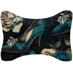 Glass Slipper Blues Fairytale Seat Head Rest Cushion by Ravend