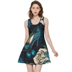 Glass Slipper Blues Fairytale Inside Out Reversible Sleeveless Dress by Ravend